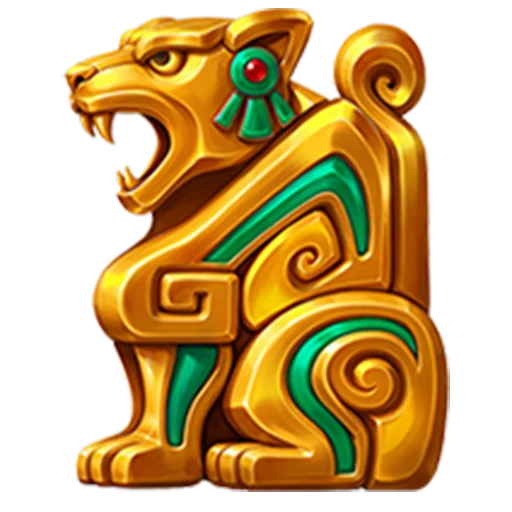 Golden jaguar carving