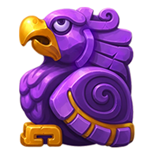 Purple eagle carving