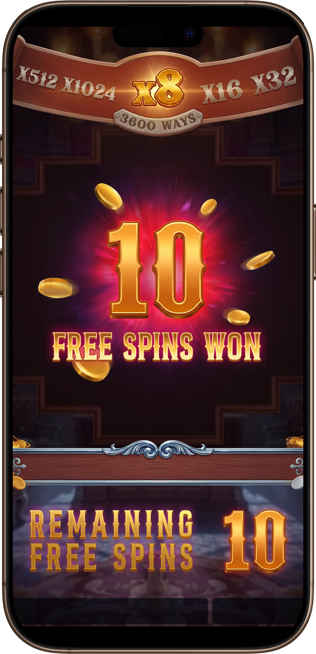 Free spins on a phone: 10 free spins won