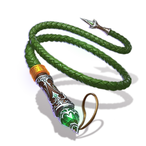 Coiled green whip