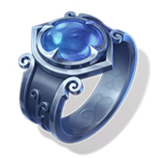 Silver ring with a blue stone