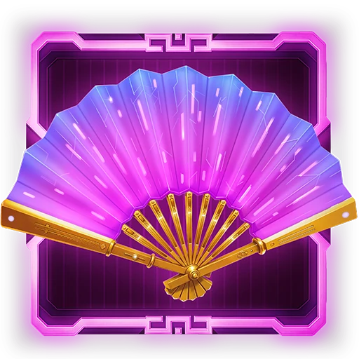 Purple folding fan