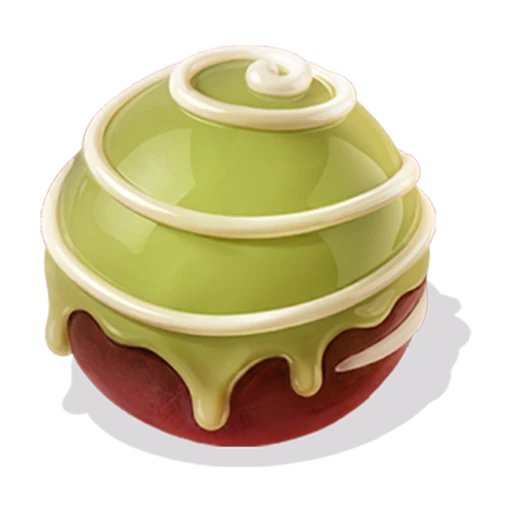 Green chocolate truffle